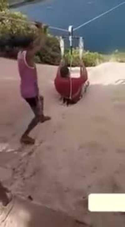 What will happen if you ignore any common sense and get on the zip-line 🤦‍♂️