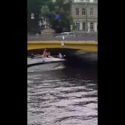 LGFU When we take a ride under a bridge.