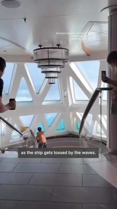 Passengers aboard a cruise ship returning from Antarctica faced a terrifying ride through the infamous Drake Passage, as 30- to 40-foot swells crashed into the ship.