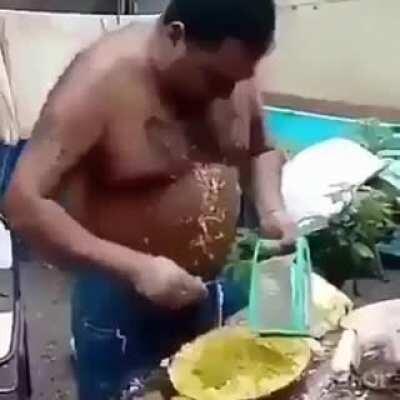 O puro creme do milho verde