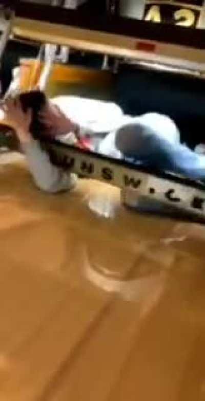 throwing yourself down a bowling alley is not a good idea