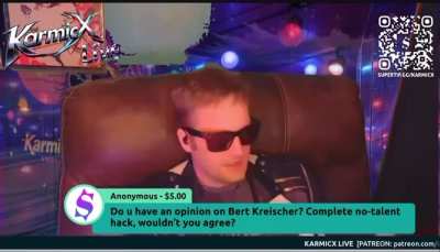 Karmic X says Bert Kreischer is a shirtless, no-talent hack