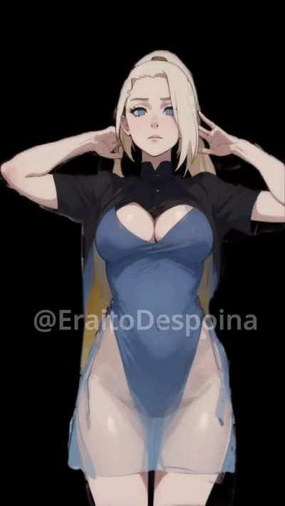 Ino Yamanaka shaking her hips
