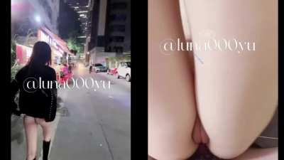 amateur likes to flash in public (luna000yu)