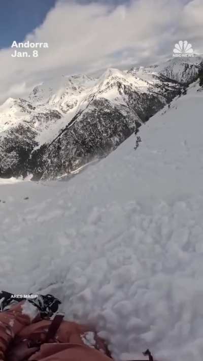 A skier and her dog survive an avalanche