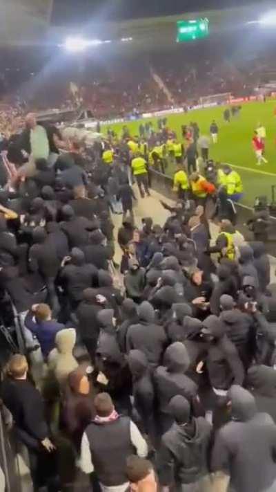 by hooligans to get past Barry