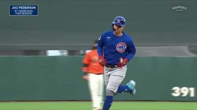[Highlight] Joc Pederson hits another 2 run homerun in San Francisco to bring the Cubs within 2. 6-4 Giants