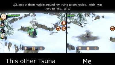 Tsunade in TAM episode 1: LOL, this other Tsunade did way more than me but I still got my clutch in ;) (at 1:20 I remove the ailment at a critical time) I hope you enjoy!