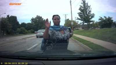 Smacked my car, then tried opening my door