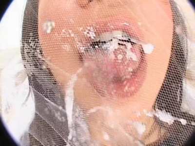 Making out through Tiffany Taylor's cum-drenched veil