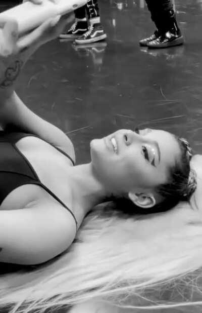 Laying On Her Back - Sideboob+Pokie