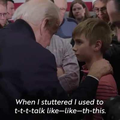 Pretty heartwarming - The moment when Brayden, the stuttering 13-year-old boy met Joe for the first time