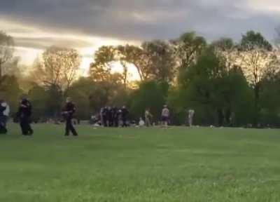 Police in Munich being blasted with Imperial March as they walk in to enforce restrictions