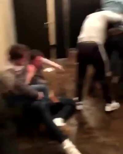 OSU football players unknowingly instigate amateur MMA fighters.