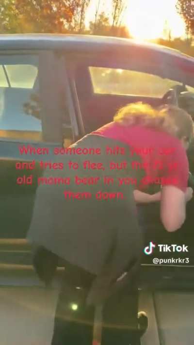 24 yr old has a meltdown after attempted hit and run