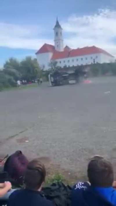 Idiot in a fire truck