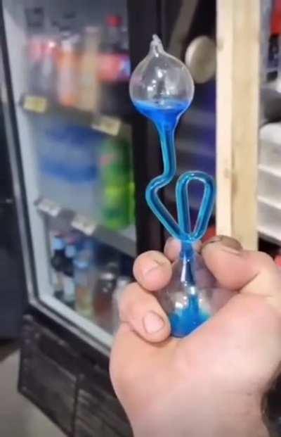 suspicious blue substance