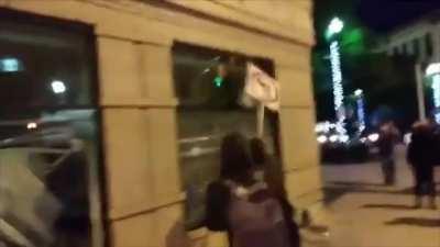 Anxiety War beaten and fires warning shots at BLM rioters during the May 2020 attacks.