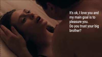 Sis Elizabeth Olsen and her brother are on vacation, because her big bro's wife had to cancel. Some drinks later, and they couldn't keep their hands off each other.