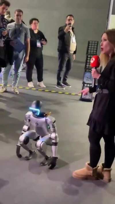 Testing a robot on live TV