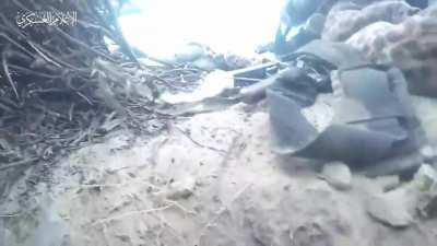 POV footage of Hamas militants clashing with IDF near the Erez Crossing