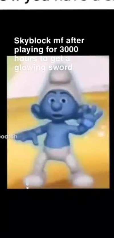 Haha Glowing sword go wrom