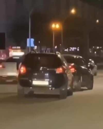 HMFT after jumping in the middle of the road