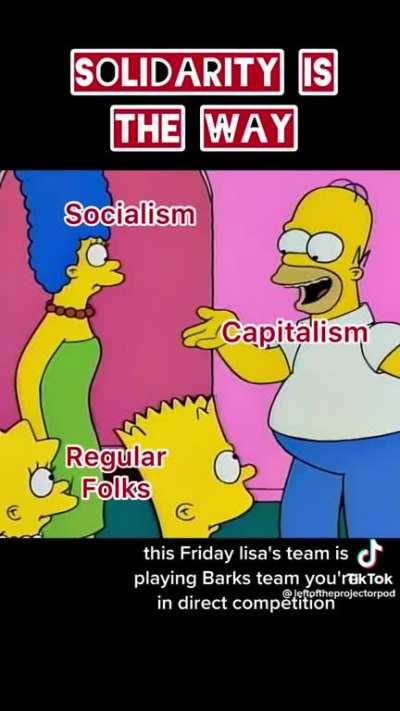 REMEMBER FOLKS! SOLIDARITY IS THE WAY! Never competition , always cooperation.