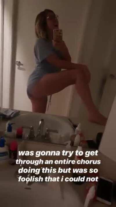 Shaking her ass