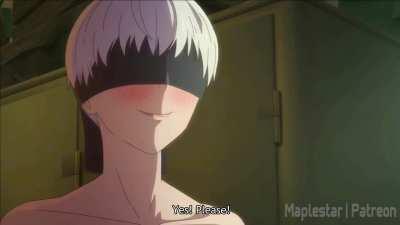 Nier Automata B2❤Part 1 & 2 Full Video🔥She sucks and gets fucked in the ass until he cums💦 UNCENSORED!!!