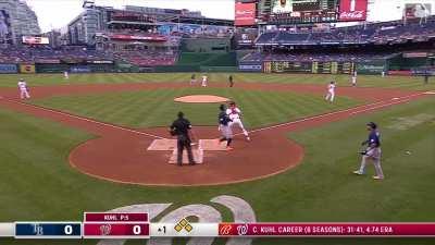 [Highlight] Randy Arozarena with some push ups after his double comes shy of a home run