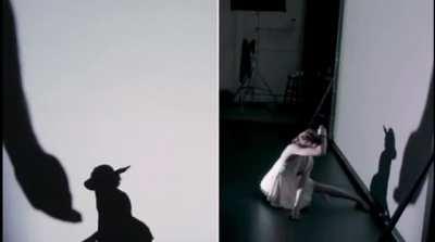 Shadow dancer transforms into puppy and back again