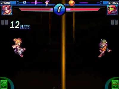 Crono's Crisis Attack in Card Sagas Wars, a crossover fighting game created by Ahruon and Orkimides using the WinMUGEN engine, featuring characters and stages from a wide array of video games.