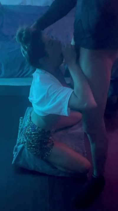 Legit sucking this 10” with my husband holding the camera