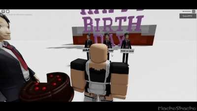 (OC) Adachi wishes you a happy birthday.