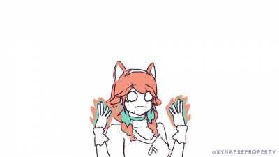 Kiara tries to cuddle Cali (animation)