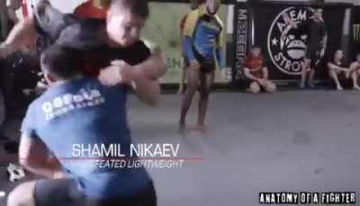 Pro MMA fighters doing live wrestling matches. How you think you'd do against pro MMA fighter in wrestling match?