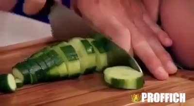 Just slicing a cucumber......nsfw