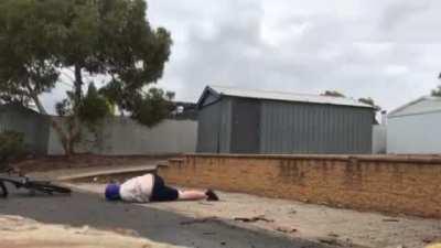 WCGW trying to jump a ledge on a pushbike