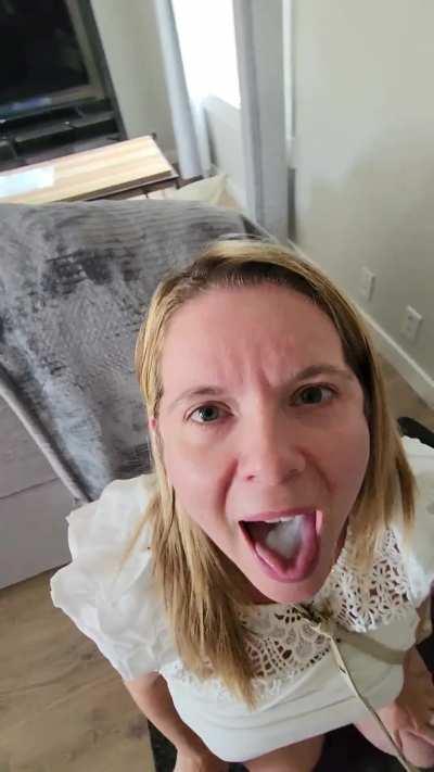 Taking his load in my mouth