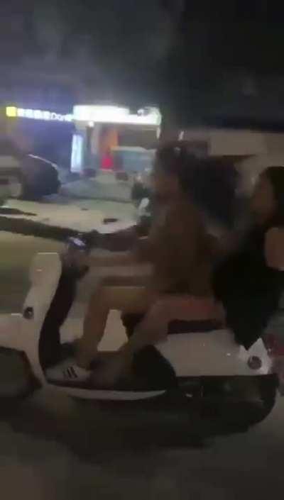 HMC as i tickle my friend on bike