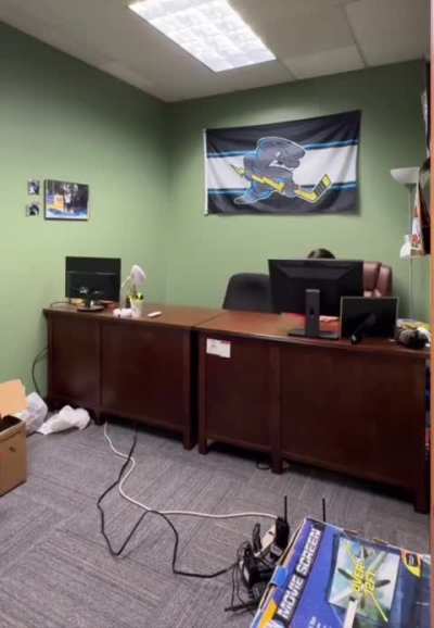 Testing the new office setup....