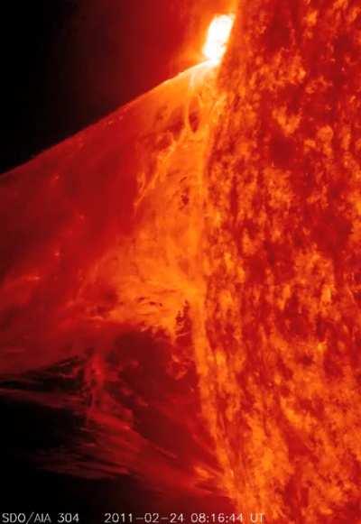 Large Solar Flare (M 3.6 Class) over a 90-minute period captured in extreme ultraviolet light by NASA's Solar Dynamics Observatory spacecraft.