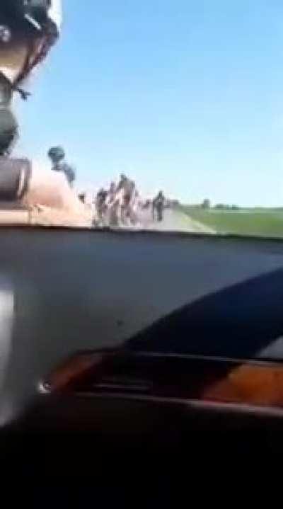 Parked car versus cyclists