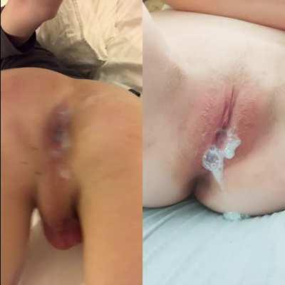 I'm bi and here are my 2 latest creampies 💦