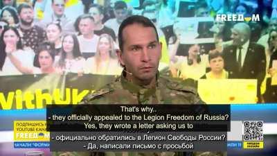 Freedom Russia Legion's Cesar said that some citizens of Belgorod wrote a letter to the Legion after an RF airplane dropped bombs on the city last month, asking them to perform a 'peacekeeping' operation in Belgorod and demilitarize the local RF presence.