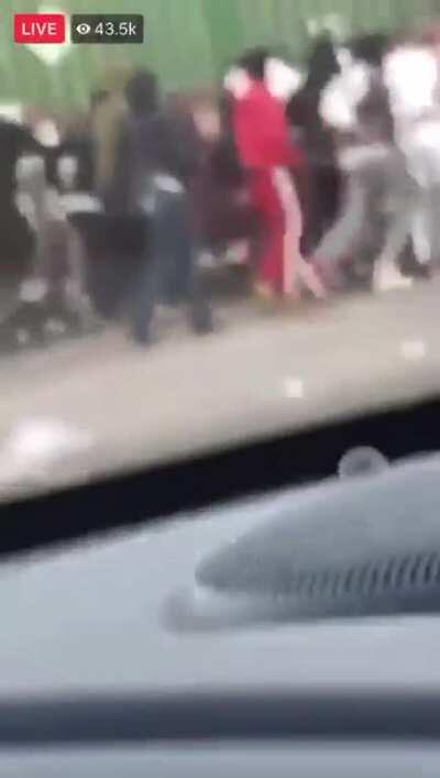 All aboard!!!!! Hitting a train in Chicago. CRAZY!