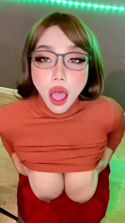 Velma would do anything for a clue ;)