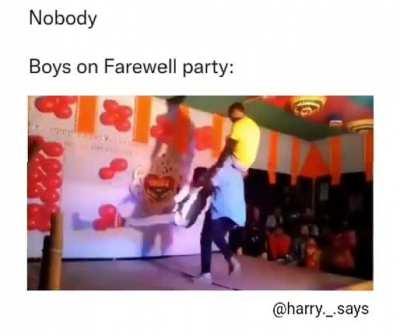 And this was the reason, our school farewell party was cancelled