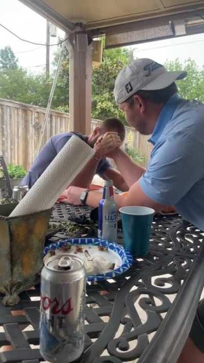 Backyard Broken Arm😎😎😎